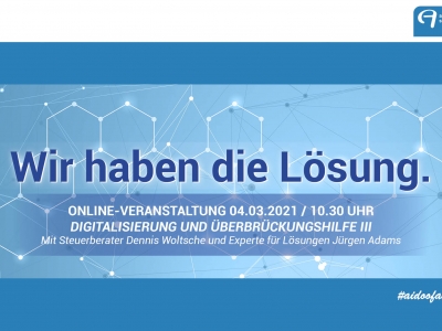 Digitalisierung und Überbrückungshilfe III